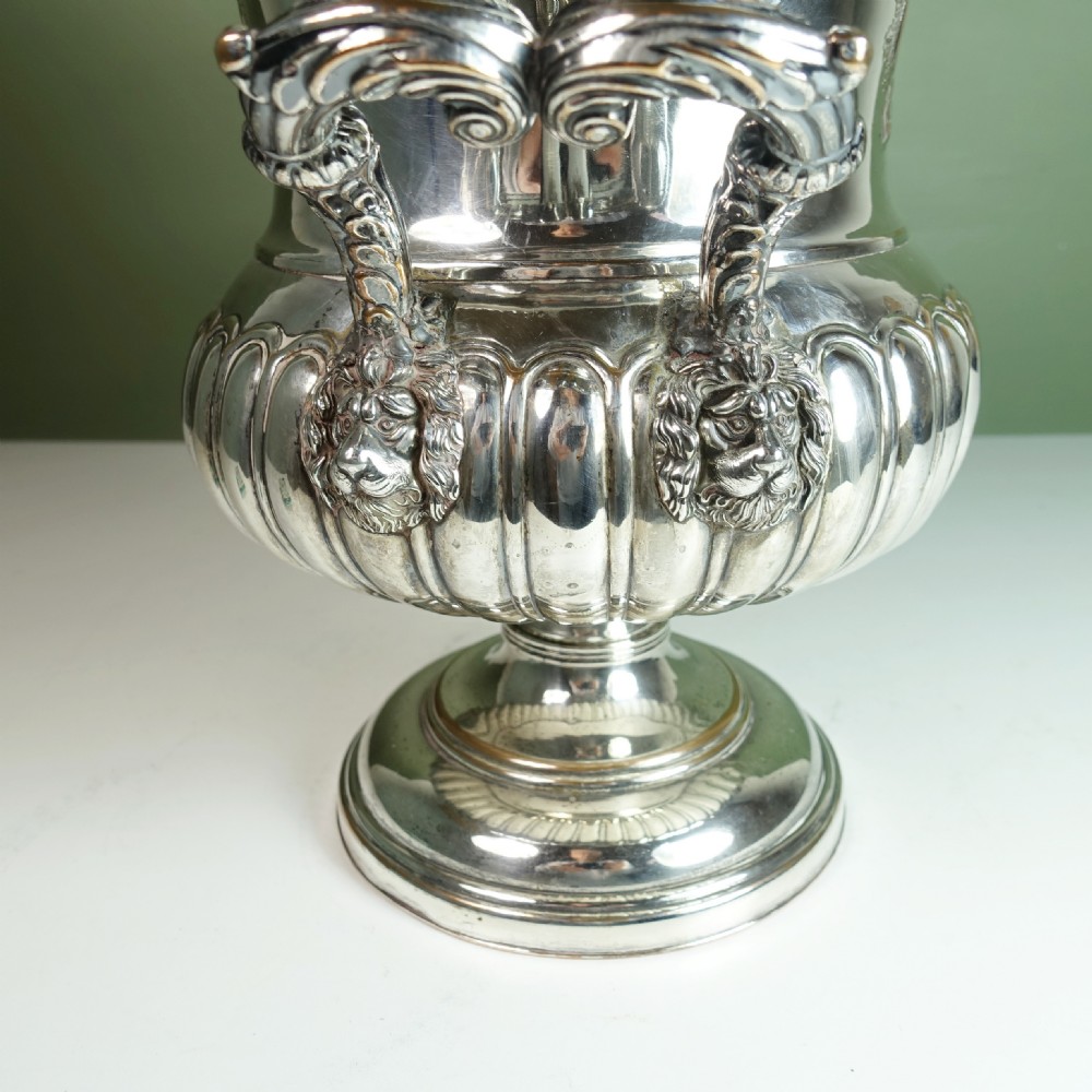19TH C SILVER PLATED WINE COOLER View V