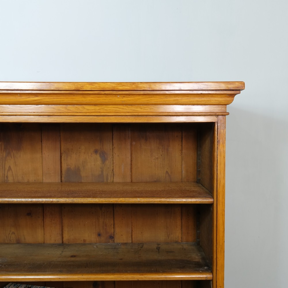 19TH C OAK BOOKCASE View II
