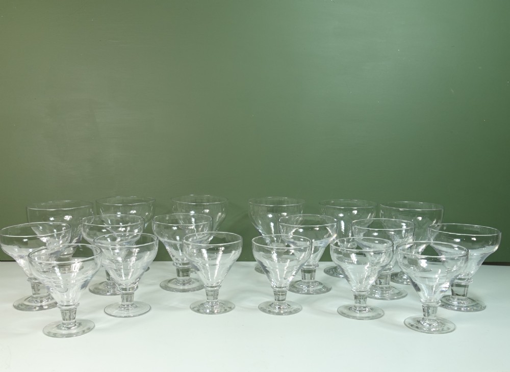 COMPLETE SET OF 19TH C GLASSES