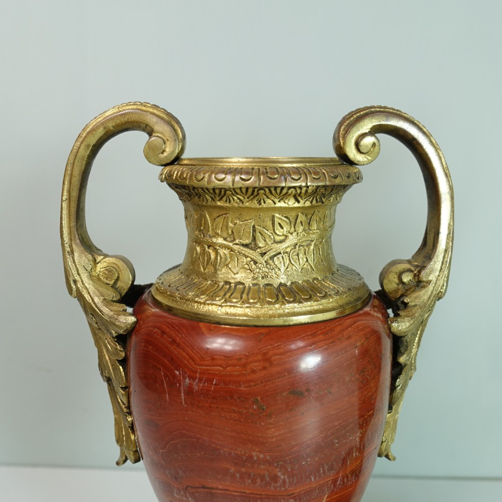 PAIR OF 19TH C MARBLE & ORMOLU VASES View IV