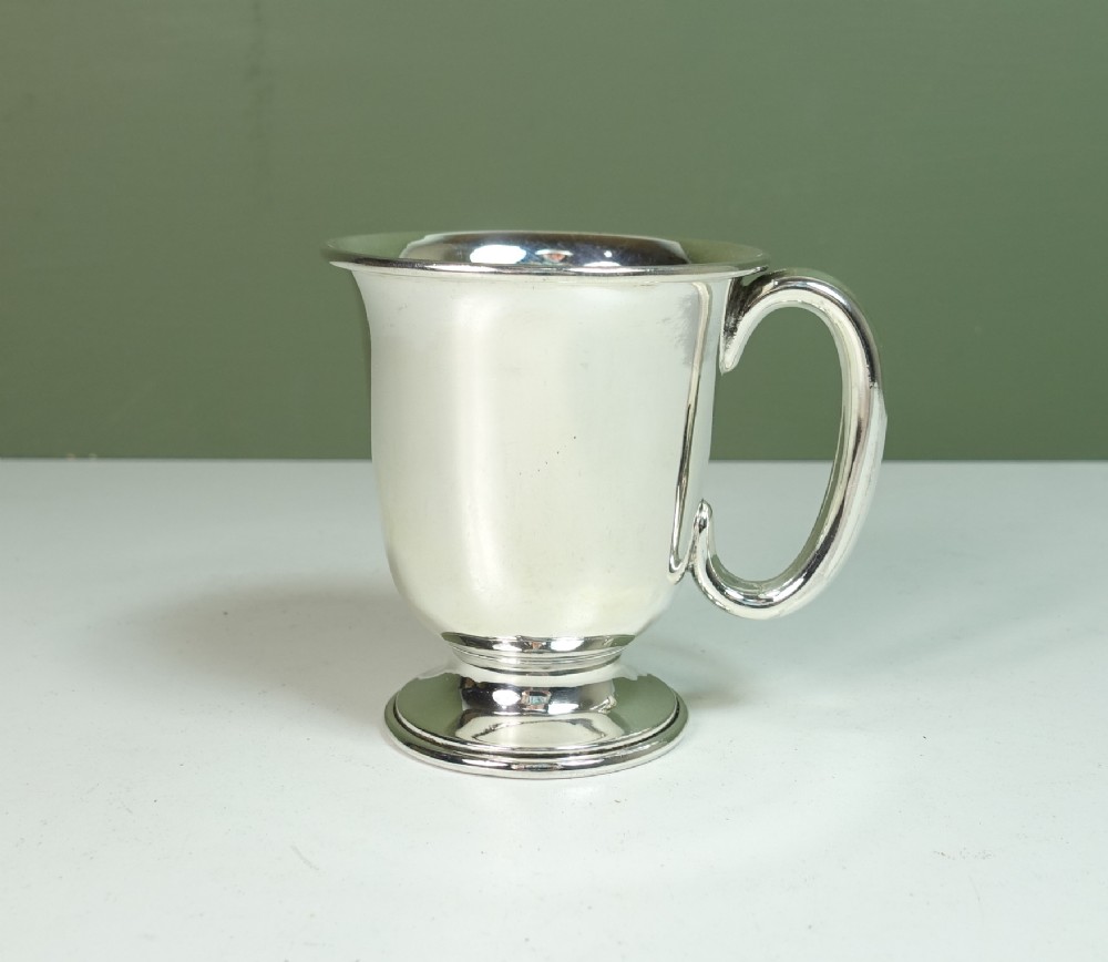 SOLID SILVER CHRISTENING MUG