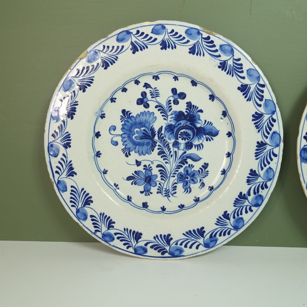 PAIR OF 18TH C DELFT PLATES View V