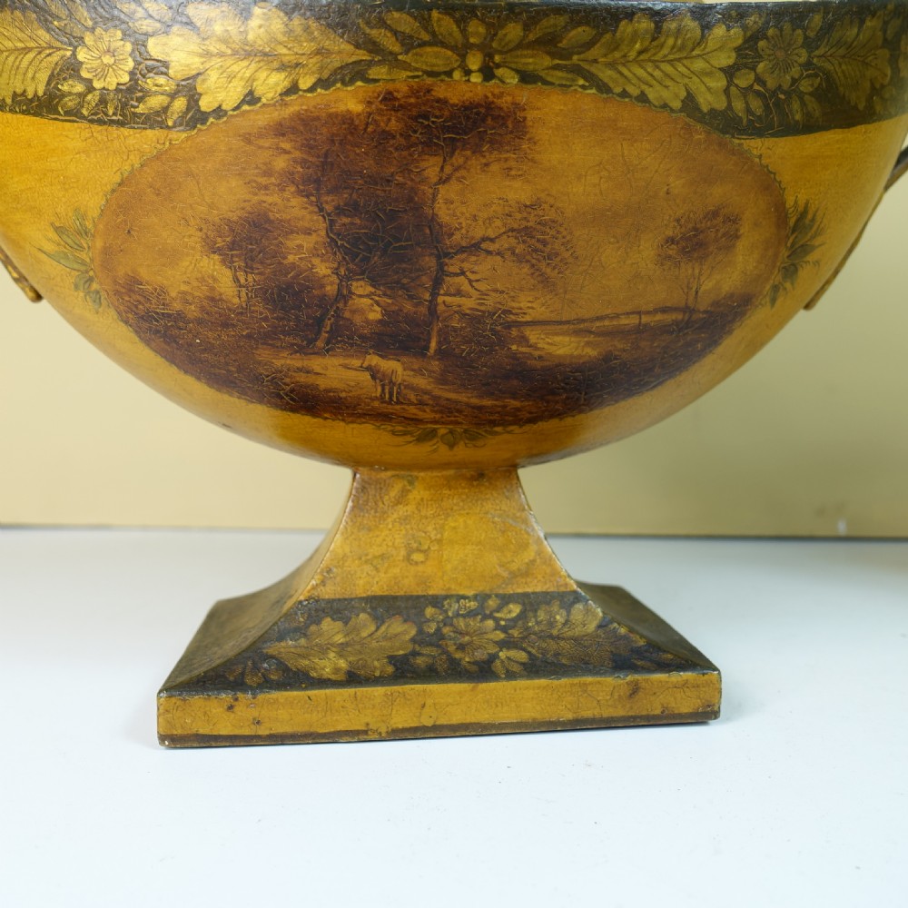 PAIR OF EARLY 19TH C TOLE VASES & COVERS View V