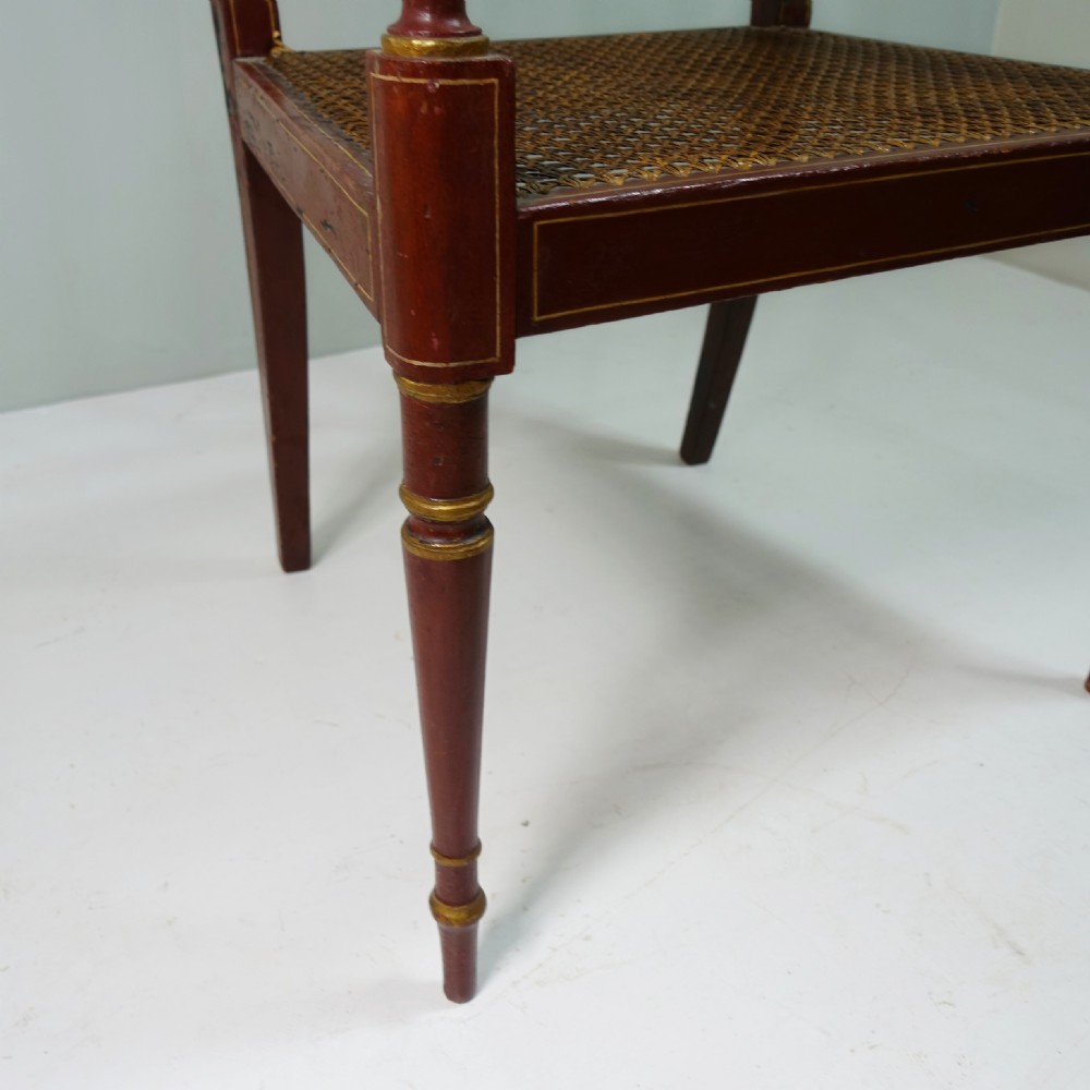 EARLY 19TH C DECORATED ARM CHAIR View VI