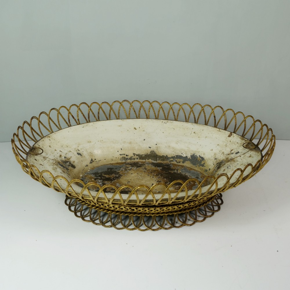 19TH C GILT WIRE WORK BASKET View VII