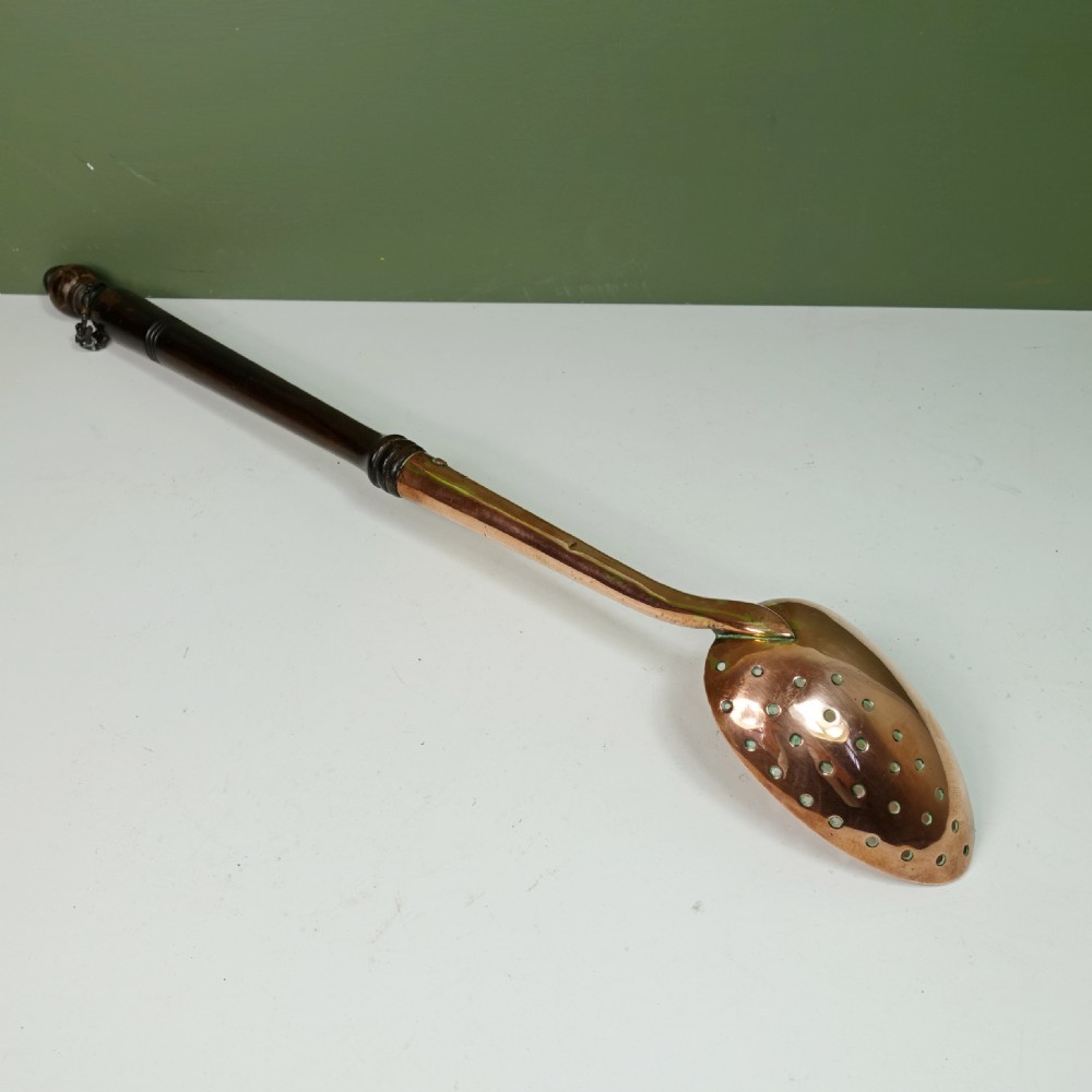 LARGE 19TH C STRAINING SPOON View V