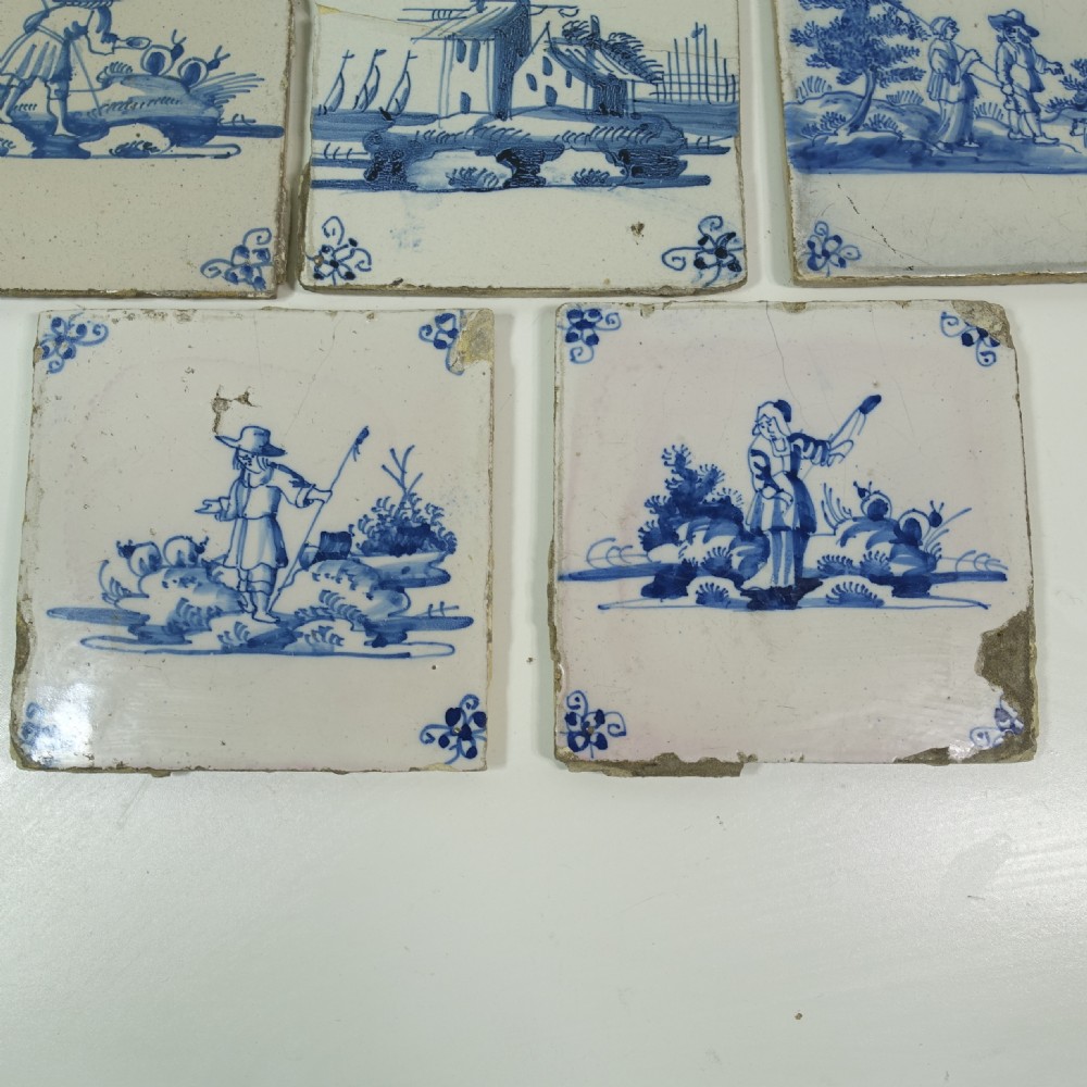 COLLECTION OF EIGHT 18TH C DELFT TILES View III
