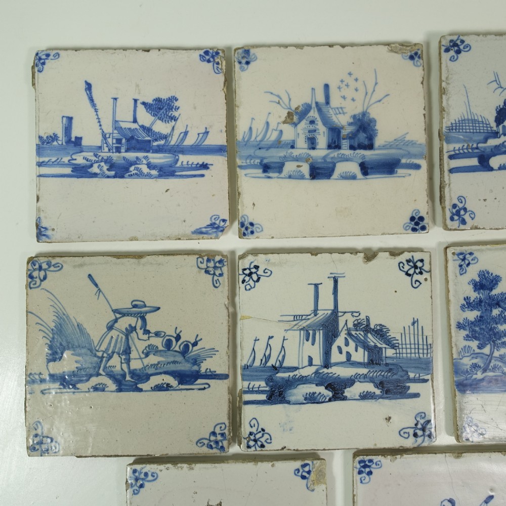COLLECTION OF EIGHT 18TH C DELFT TILES View IV