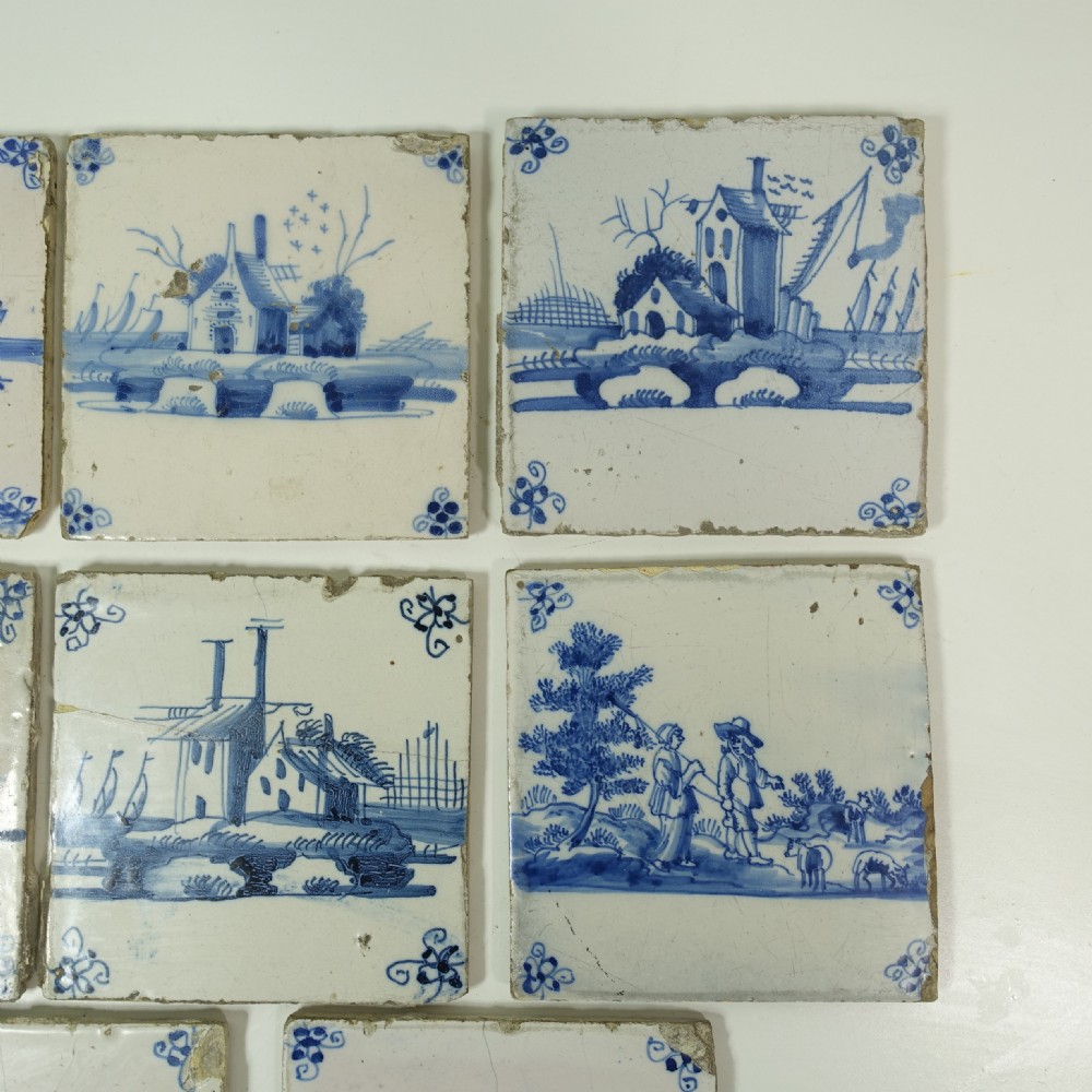 COLLECTION OF EIGHT 18TH C DELFT TILES View V