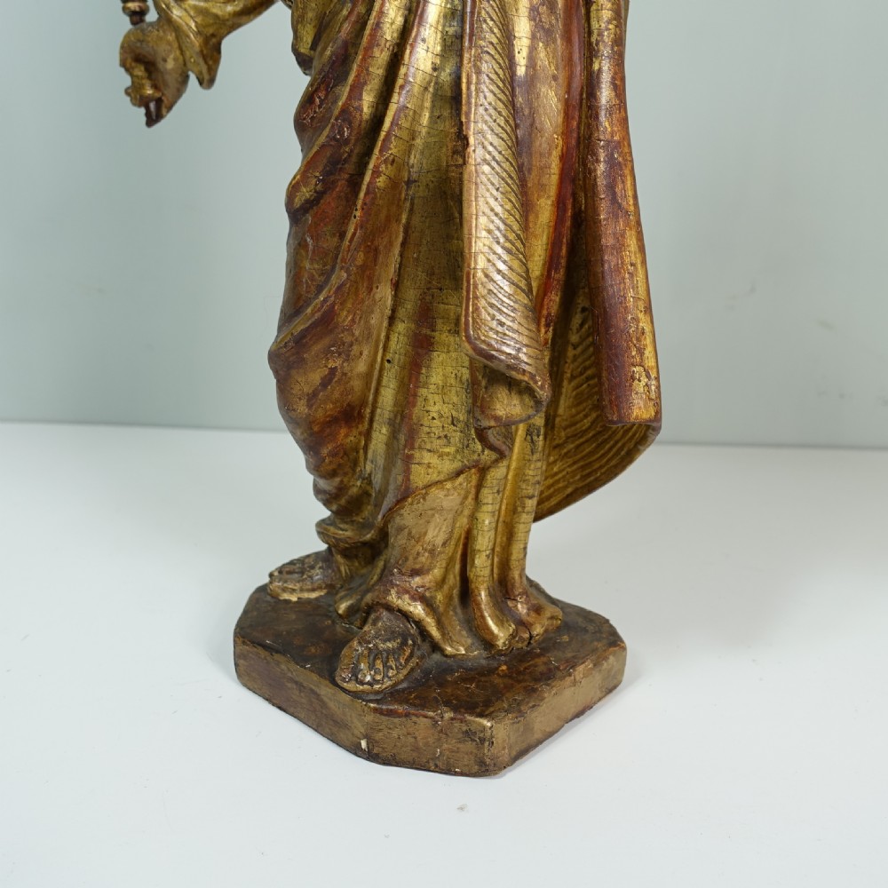 EARLY 18TH C CARVED GILT WOOD FIGURE View VI