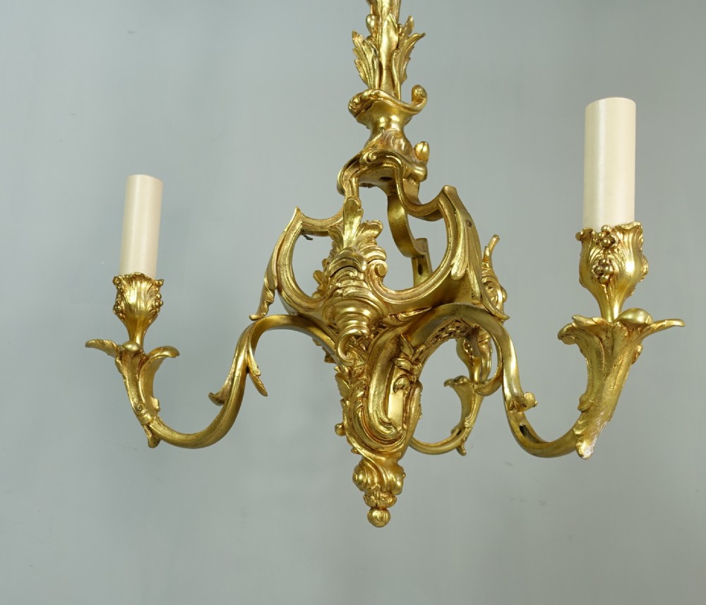 19TH C ORMOLU CENTRE LIGHT View III