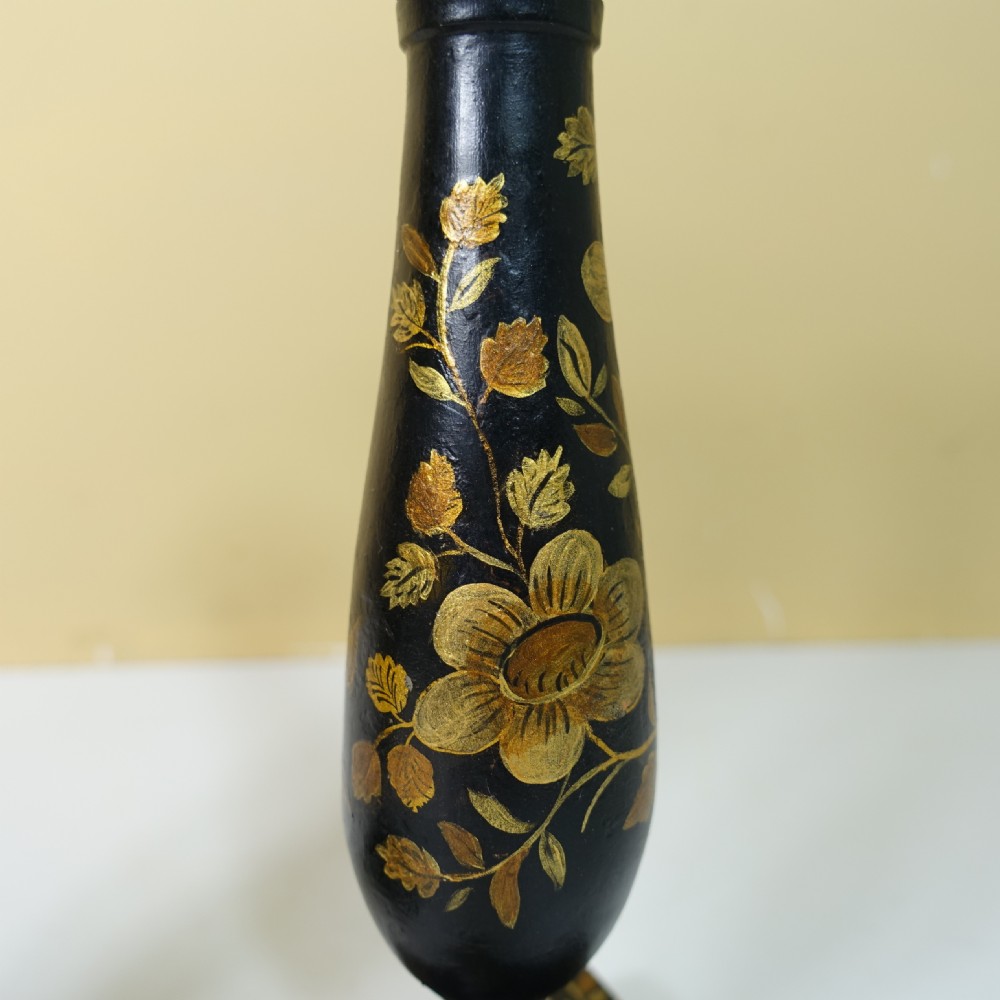 PAIR OF EARLY 19TH C TOLE CANDLESTICKS View V