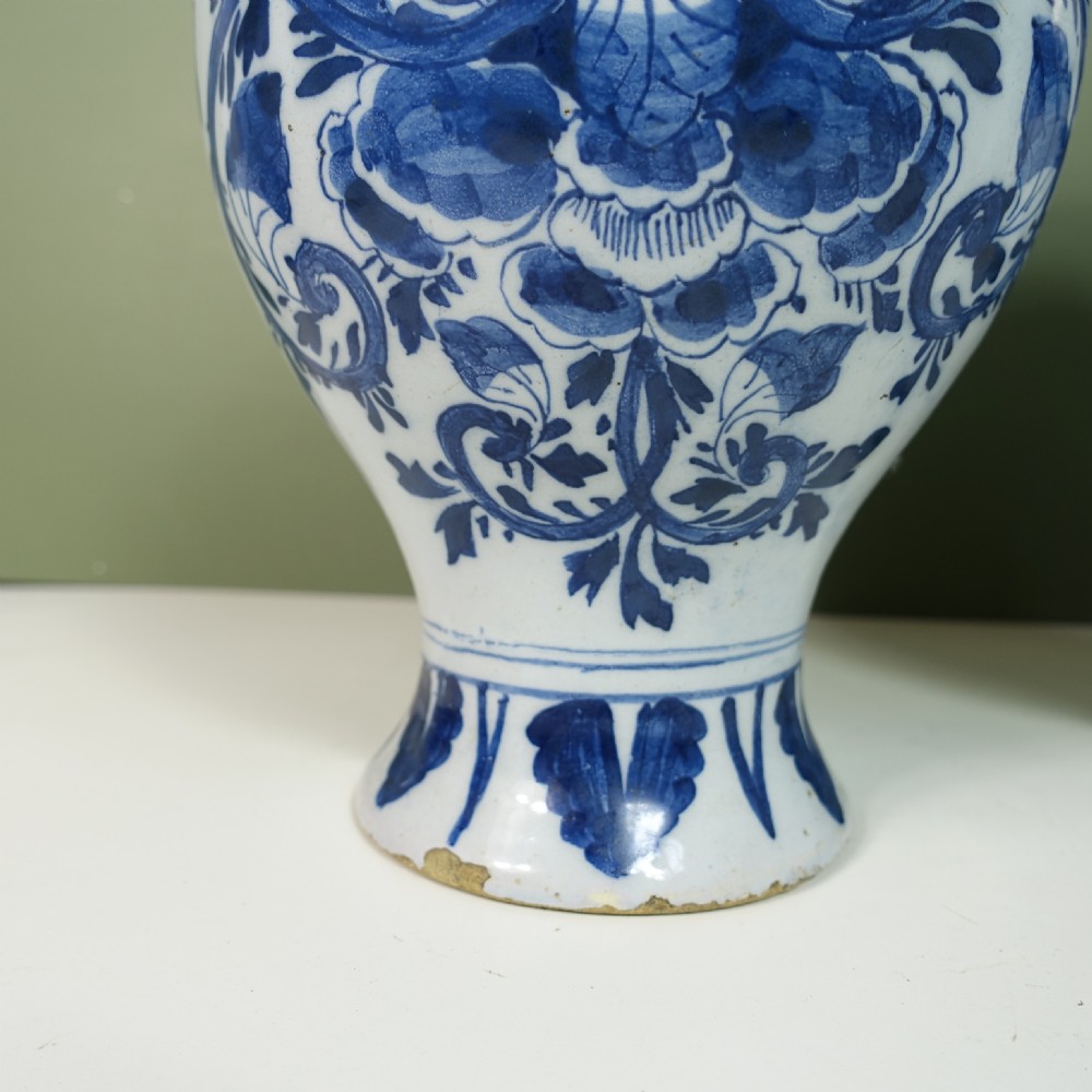 PAIR OF 18TH C DELFT VASES View V