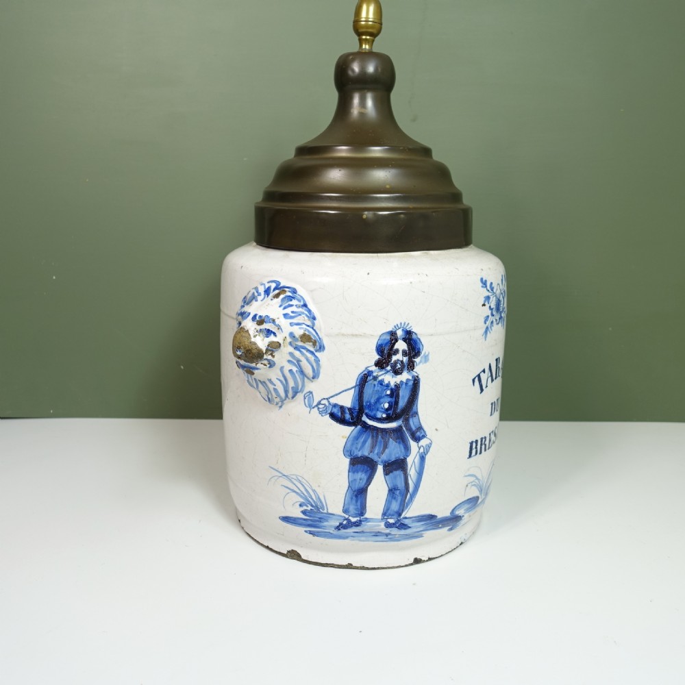 18TH C DELFT TOBACCO JAR View II