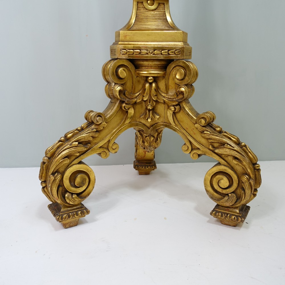 LARGE 19TH C GILT TORCHERE View IV