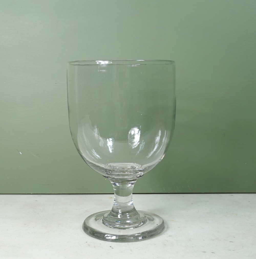 OVERSIZED 19TH C GLASS RUMMER