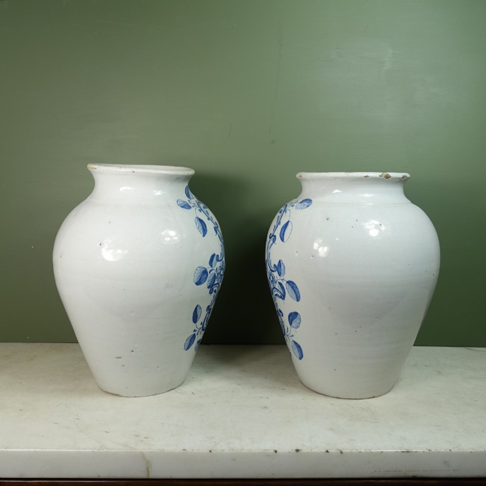 PAIR OF 18TH C DELFT JARS View III