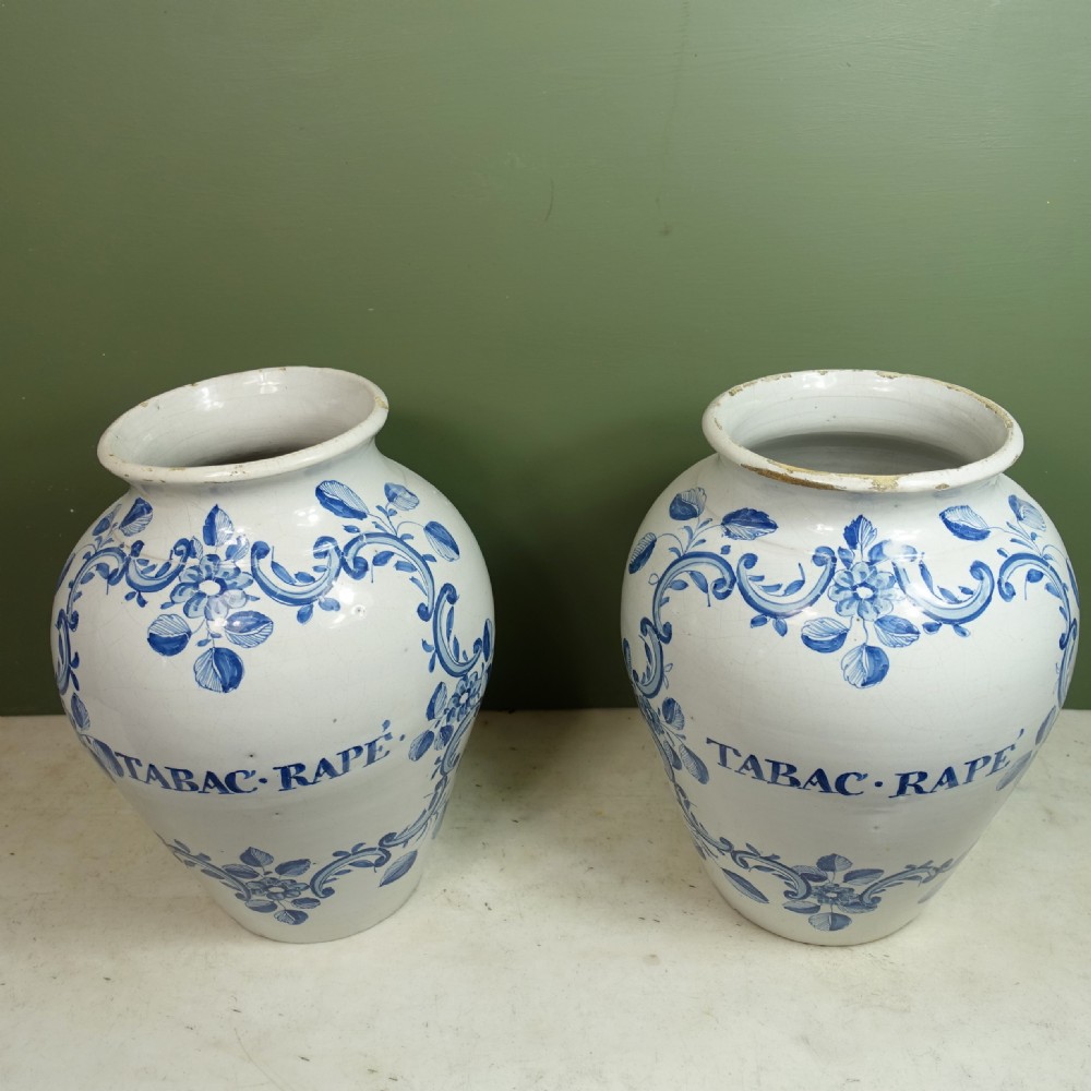 PAIR OF 18TH C DELFT JARS View IV