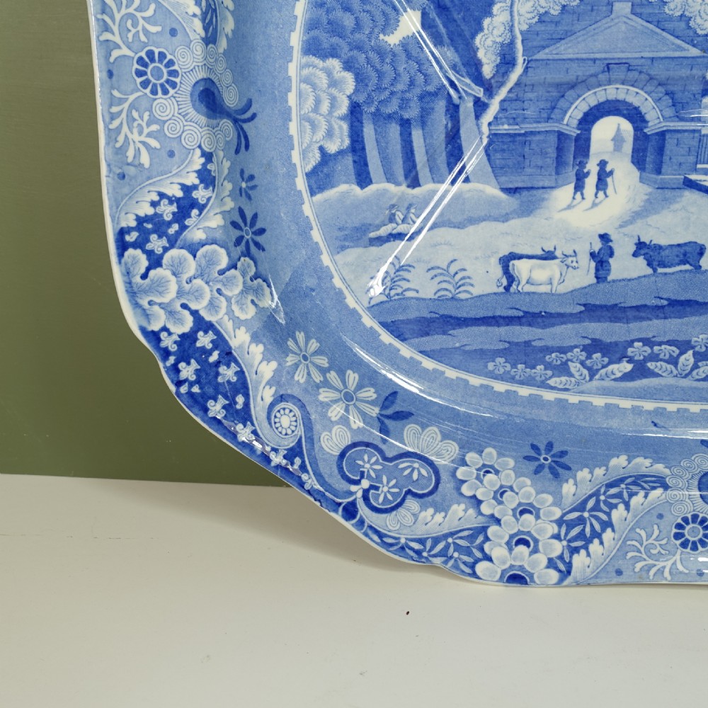 LARGE 19TH C SPODE MEAT PLATE View III
