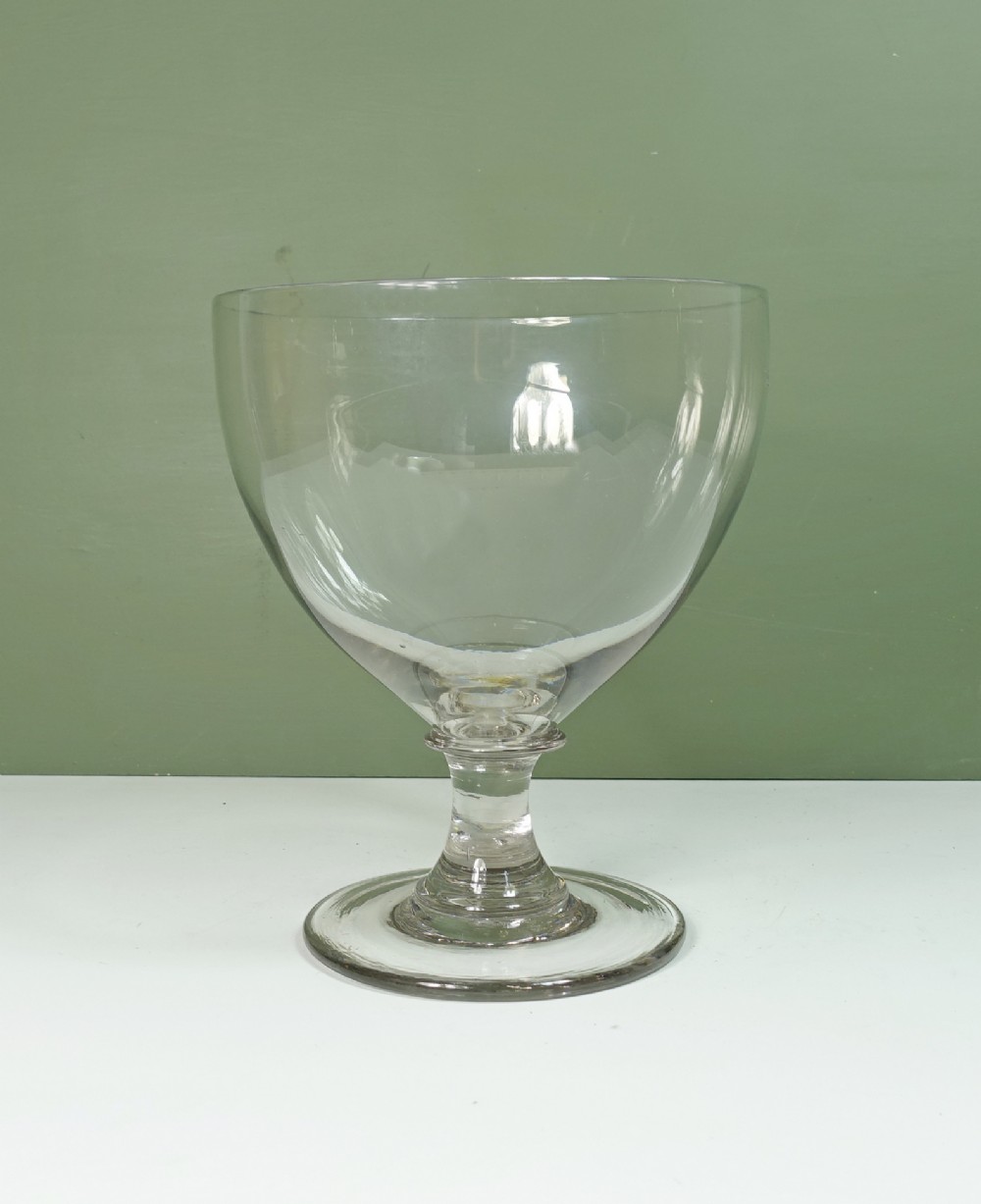 ENORMOUS 19TH C GLASS GOBLET
