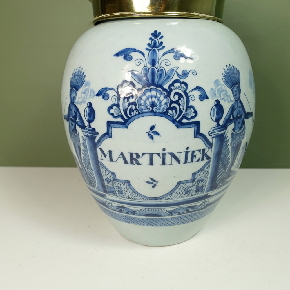 18TH C DELFT TOBACCO JAR View II