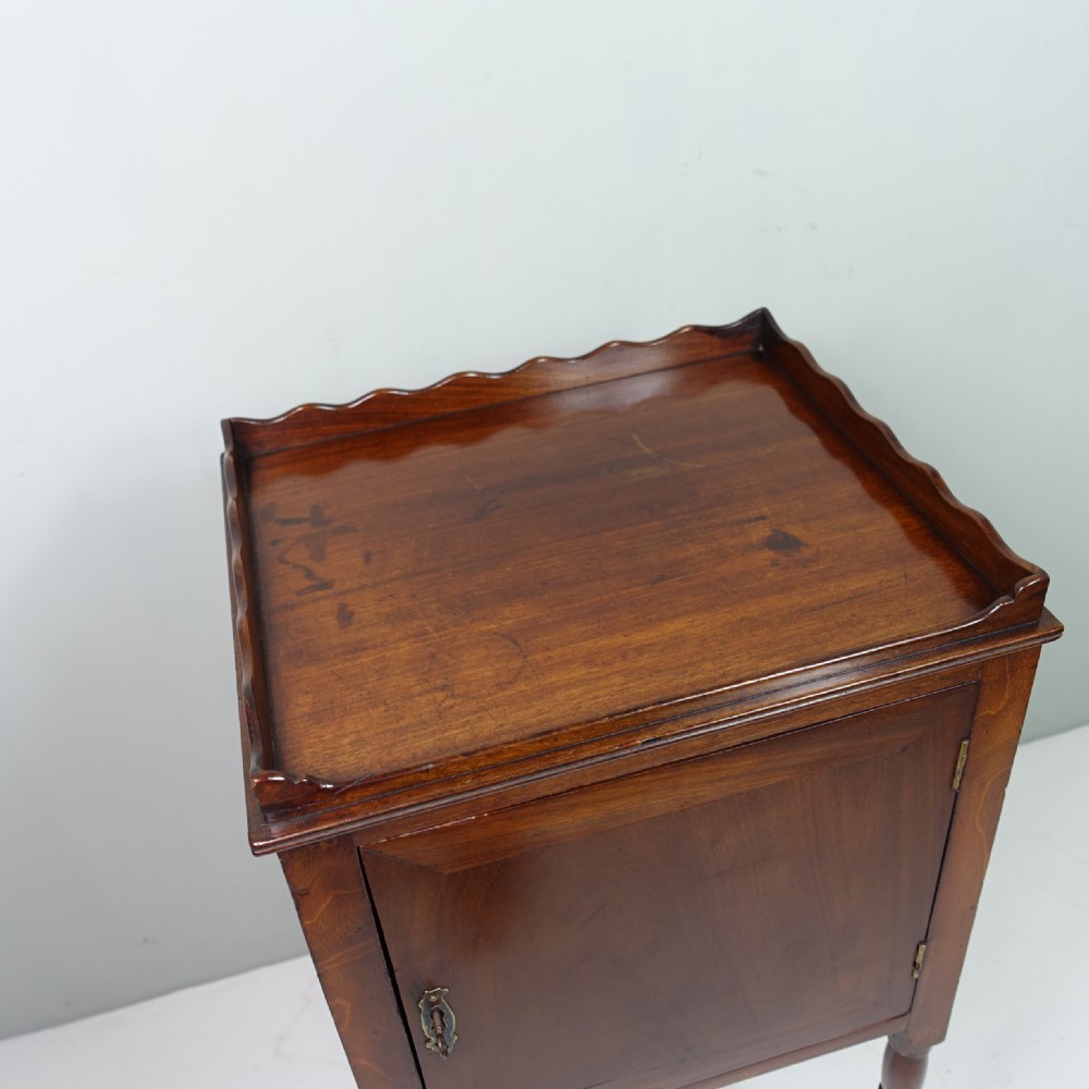 18TH C MAHOGANY POT / SIDE CUPBOARD View III