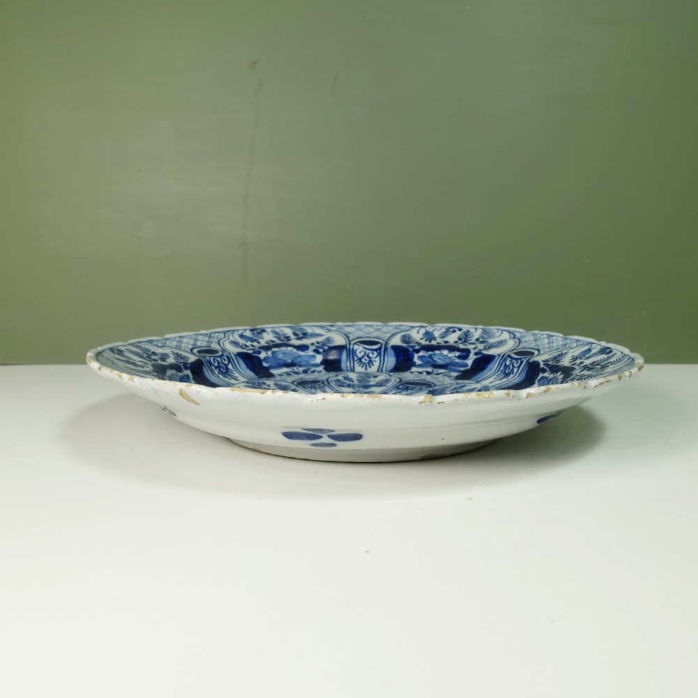 18TH C EXUBERANTLY DECORATED DELFT CHARGER View VI