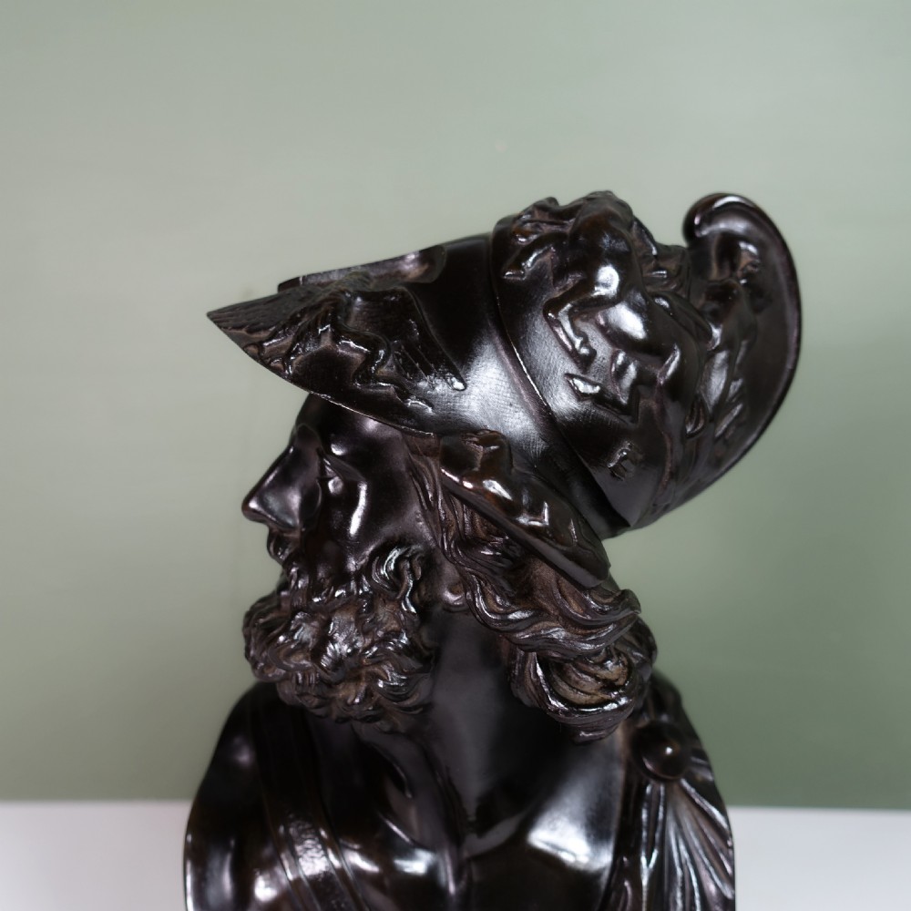 19TH C BRONZE BUST OF MENELAUS View II