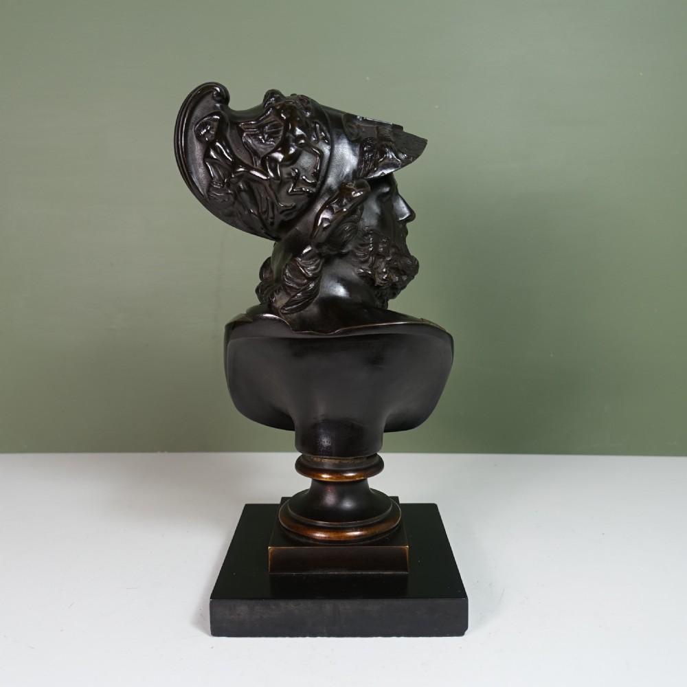 19TH C BRONZE BUST OF MENELAUS View IV