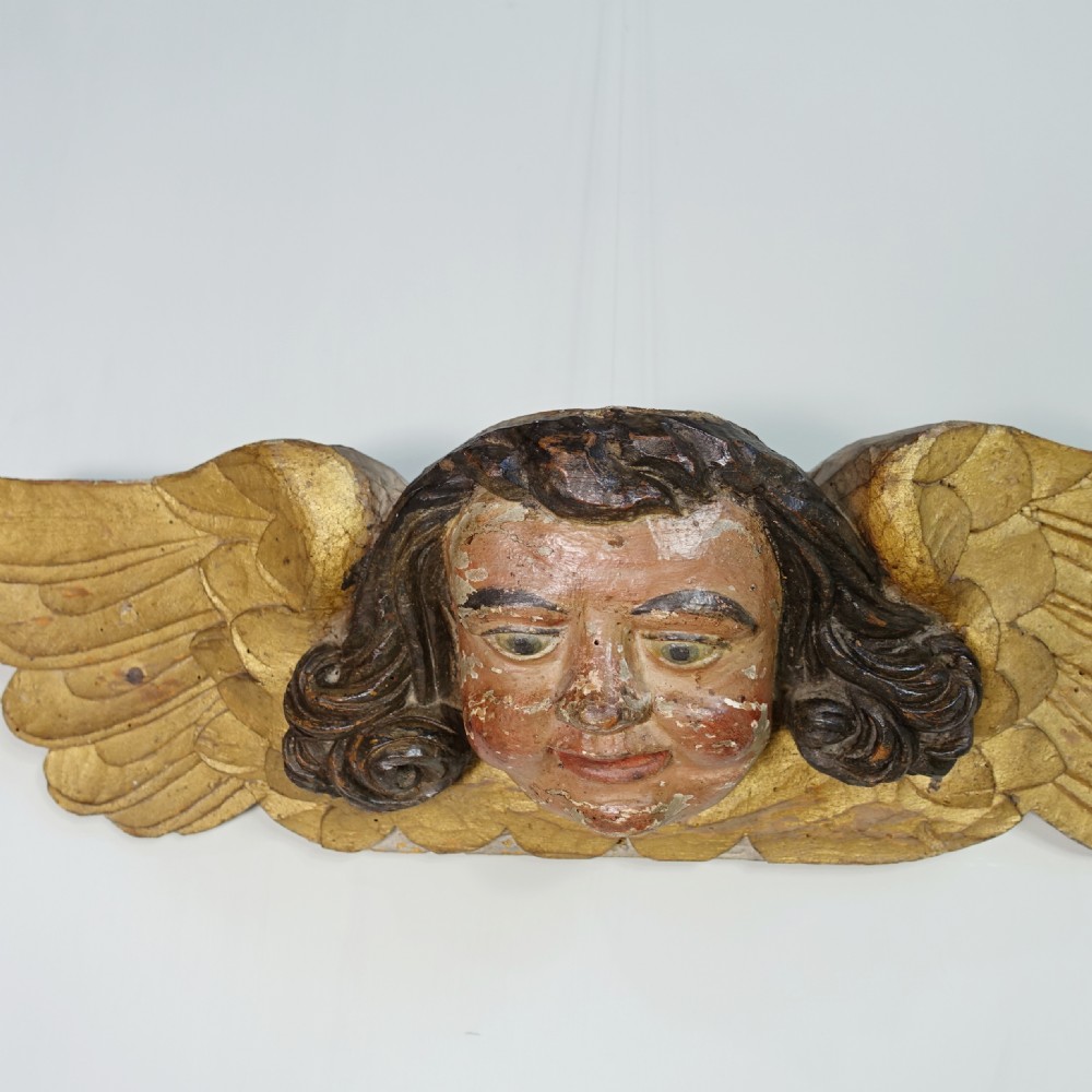 PAIR OF 18TH C CARVED CHERUBS View III
