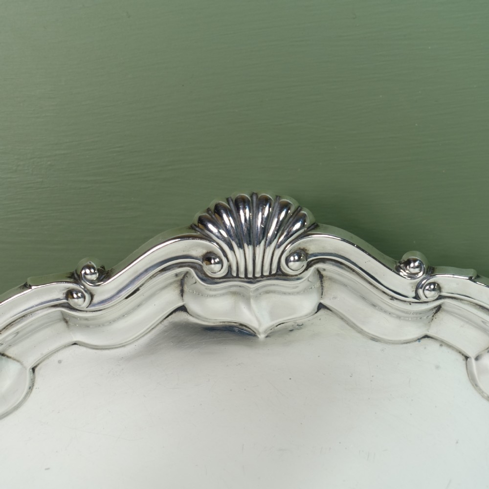 SOLID SILVER SALVER, LONDON 1911 View II