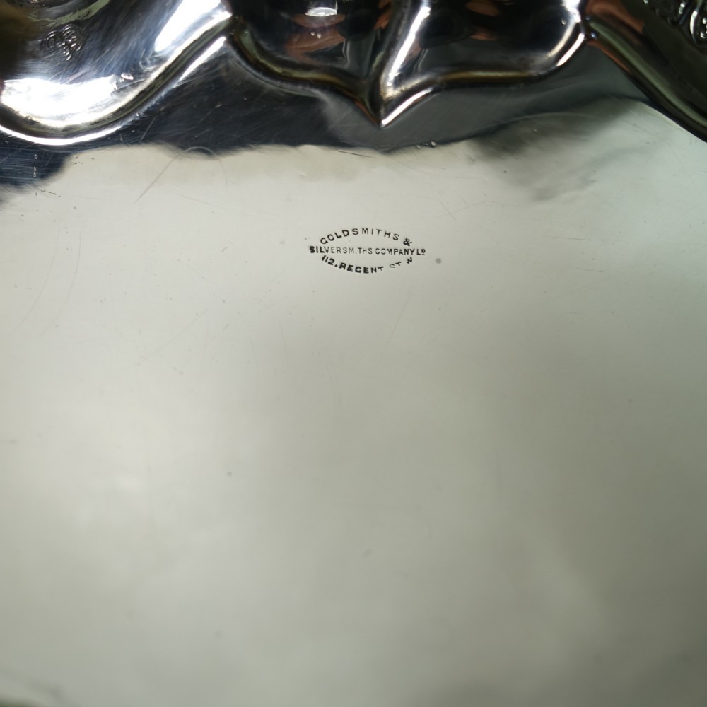 SOLID SILVER SALVER, LONDON 1911 View VIII