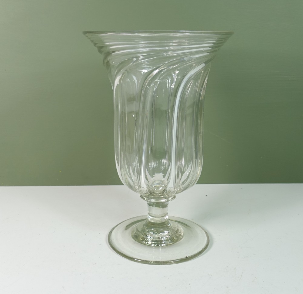 19TH C GLASS CELERY VASE