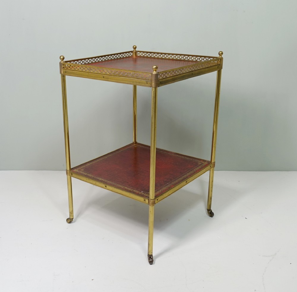 GILT  BRASS SIDE TABLE / ETAGERE