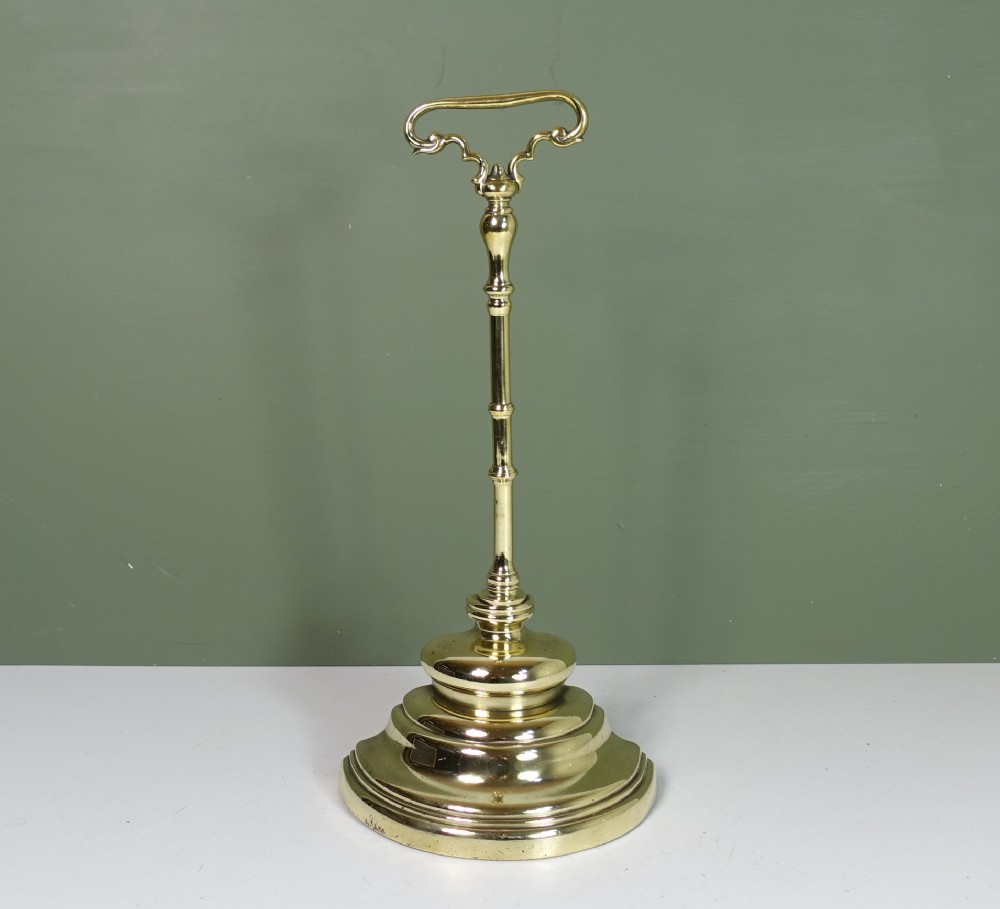19TH C BRASS DOOR PORTER