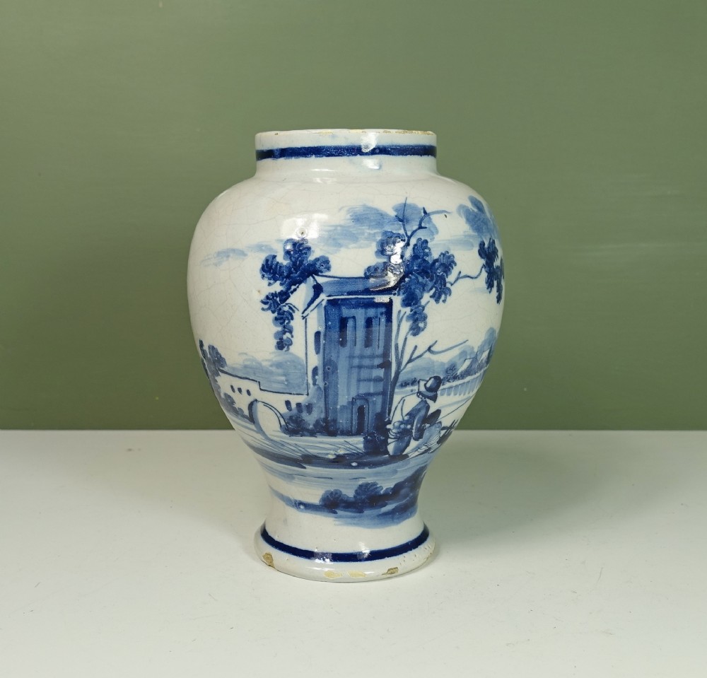 18TH C DELFT VASE