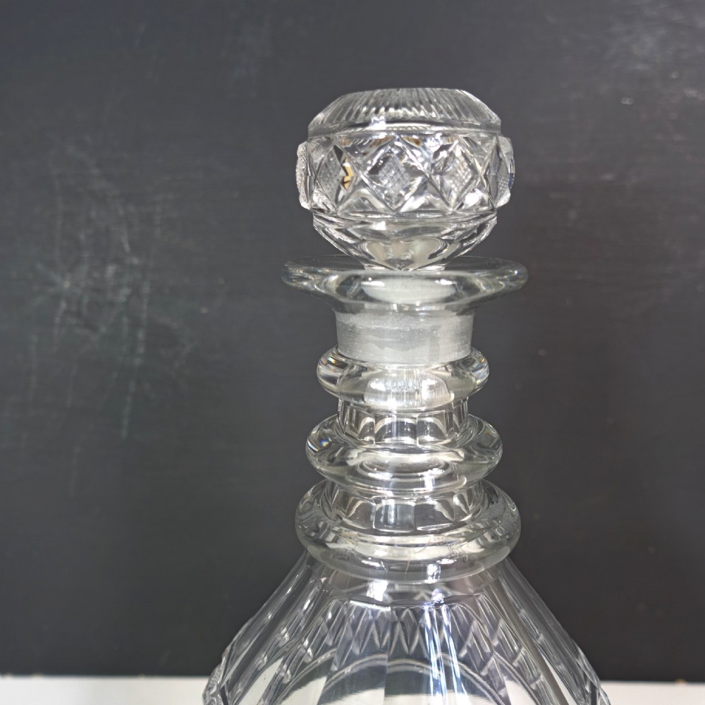19TH C CUT GLASS DECANTER View IV
