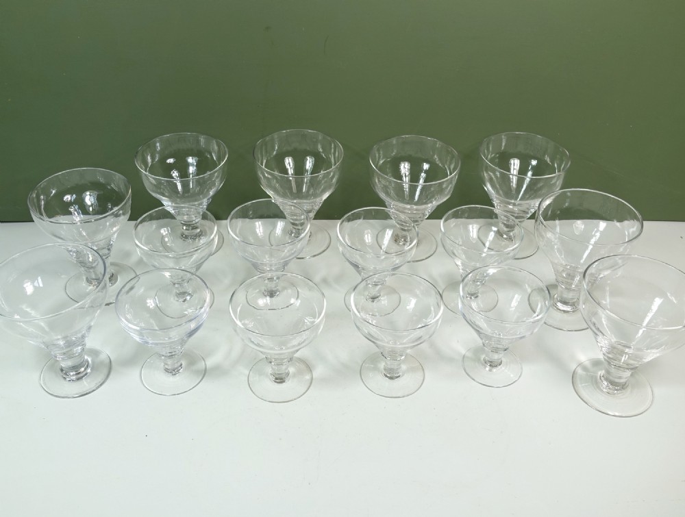 SET OF SIXTEEN 19TH C WINE GLASSES View II