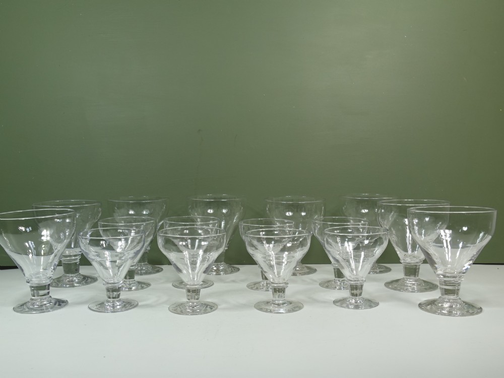 SET OF SIXTEEN 19TH C WINE GLASSES View VII