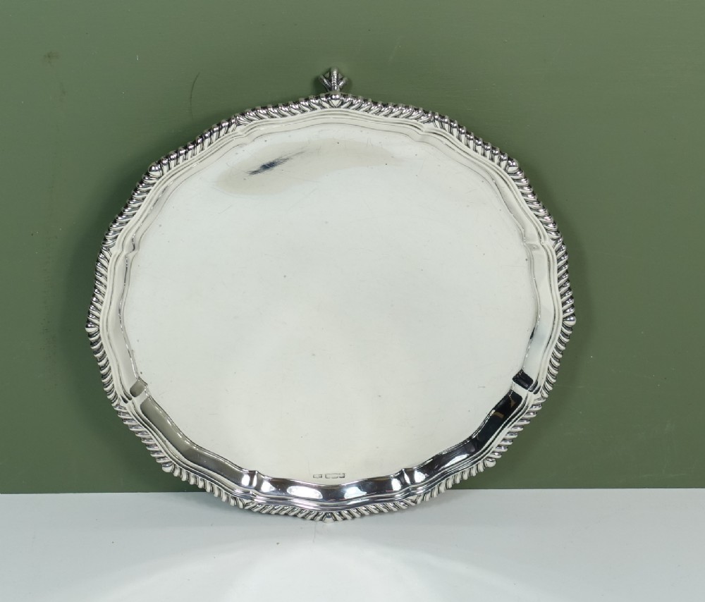 SOLID SILVER SALVER BY MAPPIN & WEBB