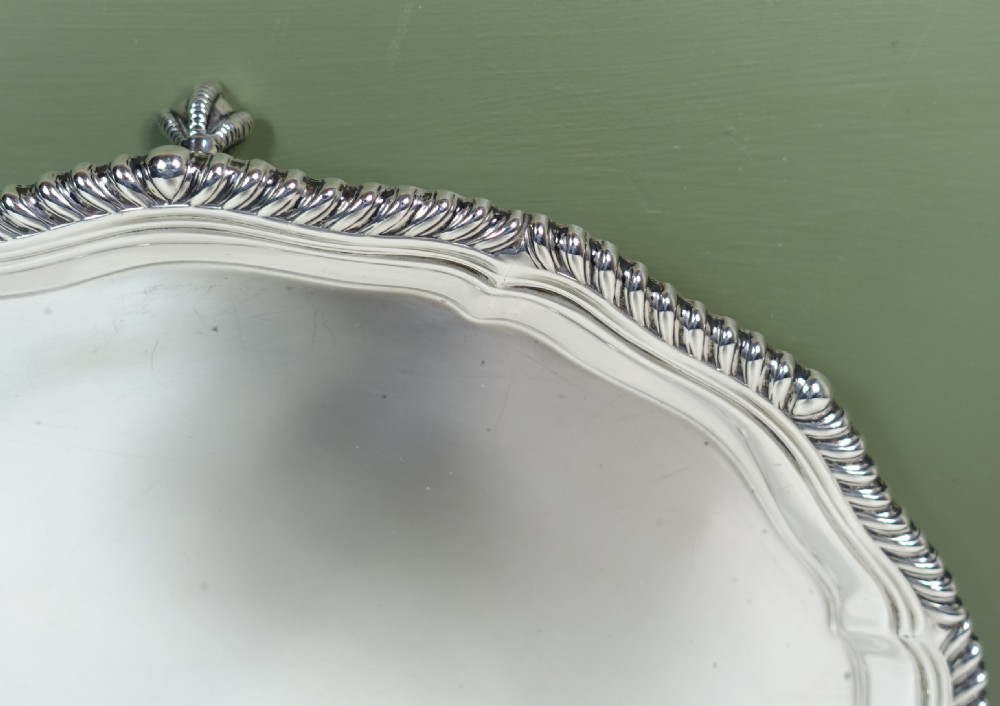 SOLID SILVER SALVER BY MAPPIN & WEBB View II