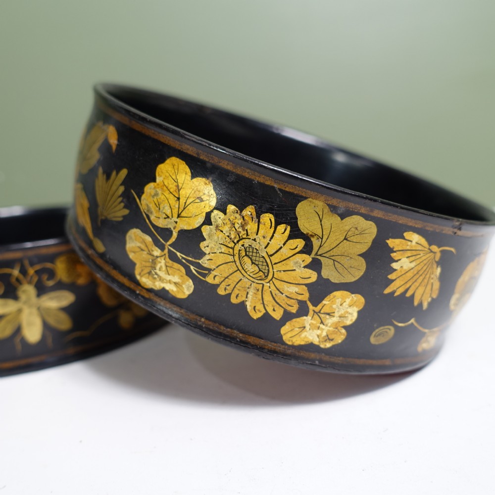 PAIR OF 19TH C PAPIER MACHE COASTERS View VI
