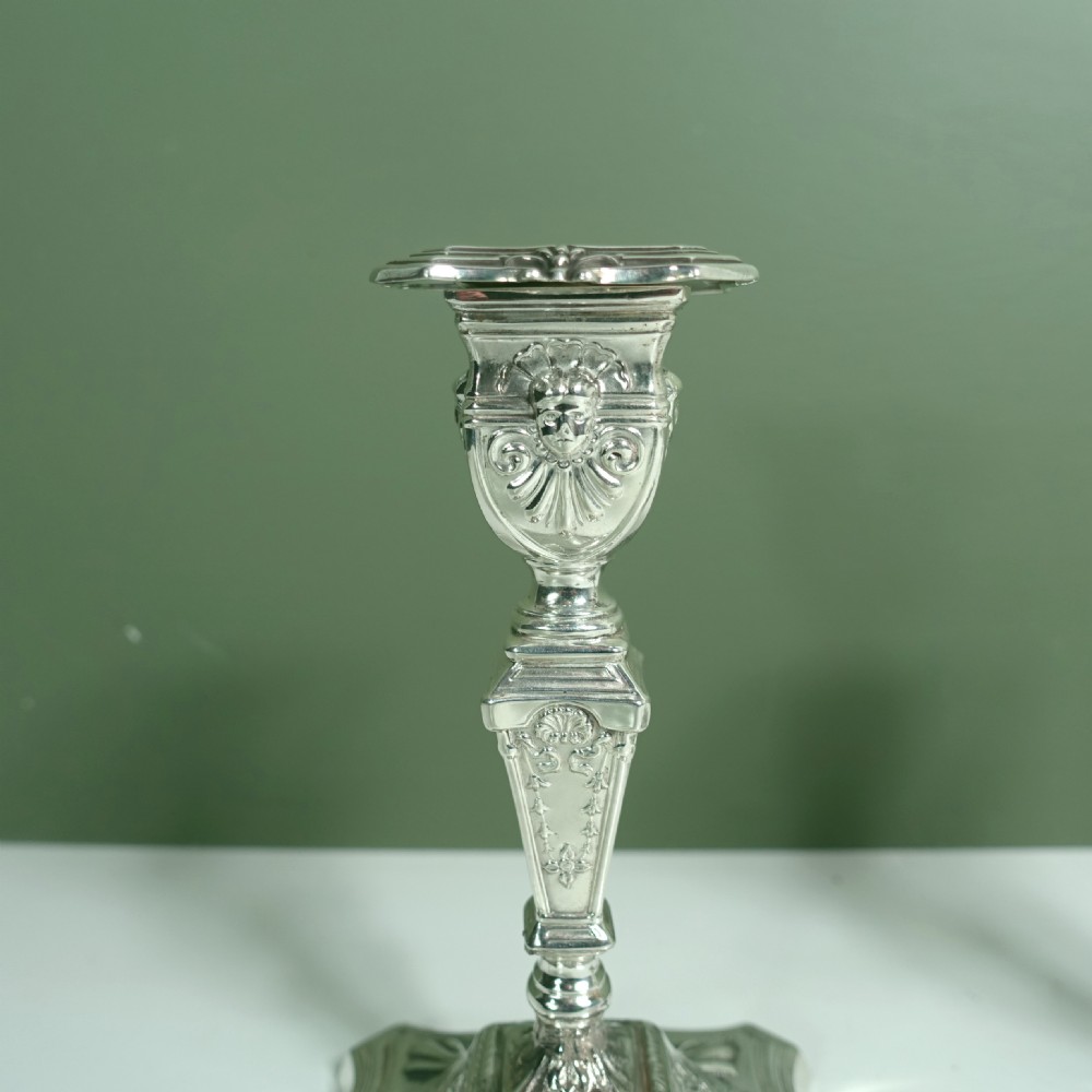 PAIR OF SILVER CANDLESTICKS 1891 View IV