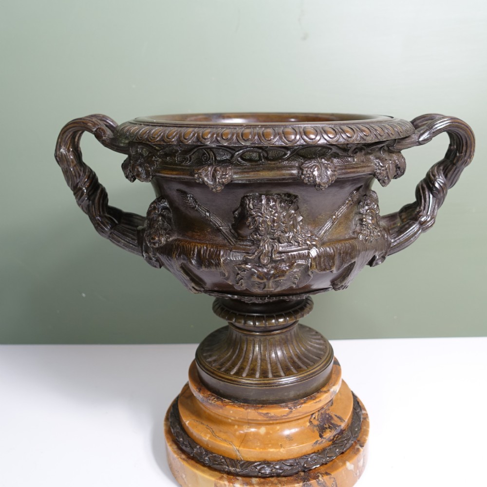 19TH C CLASSICAL BRONZE VASE View IV