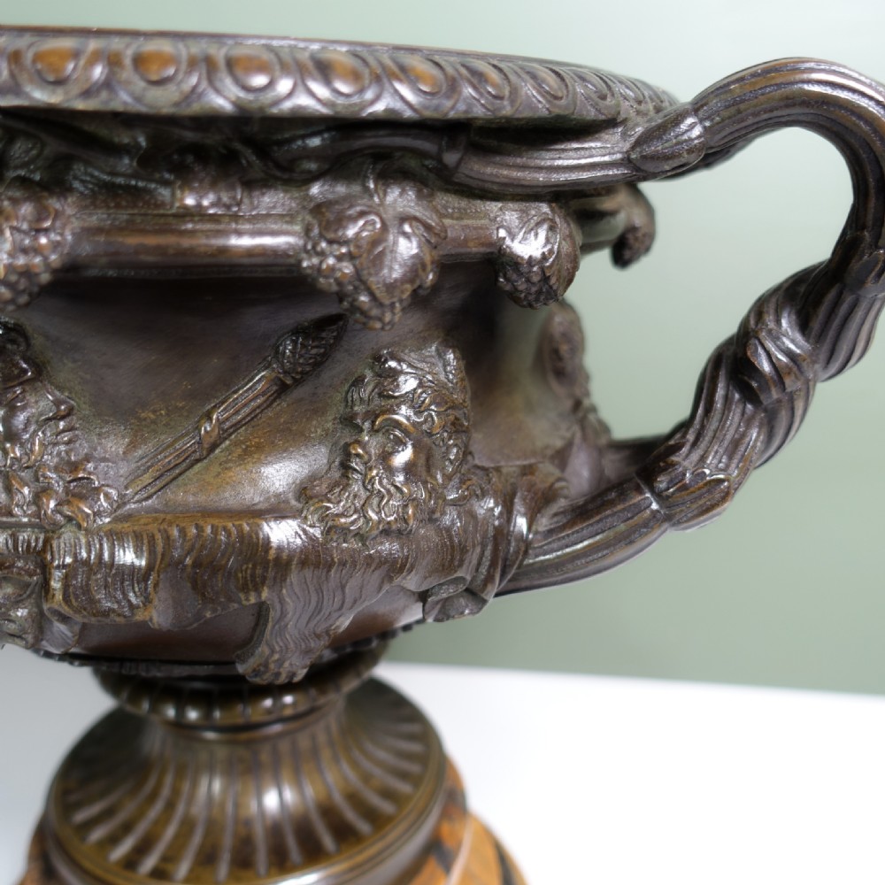 19TH C CLASSICAL BRONZE VASE View VII