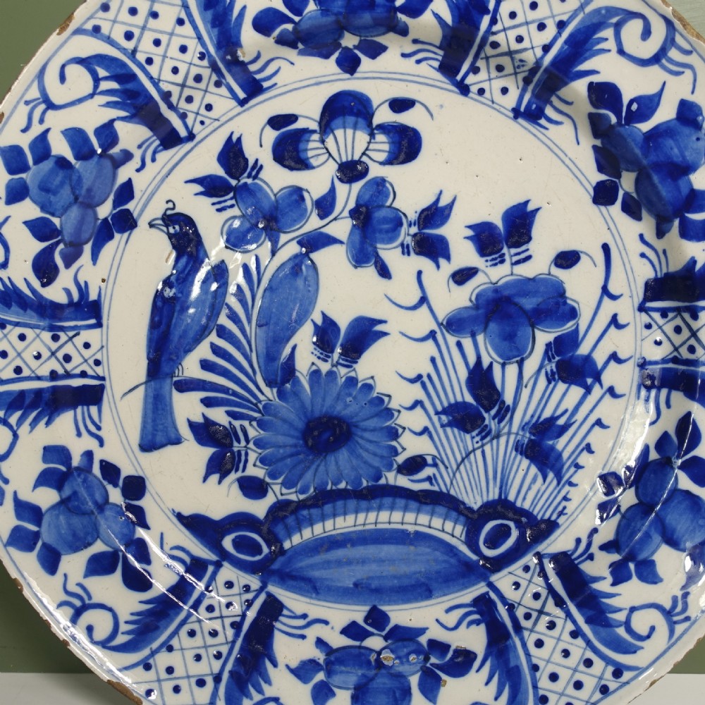 LARGE 18TH C DELFT CHARGER View II
