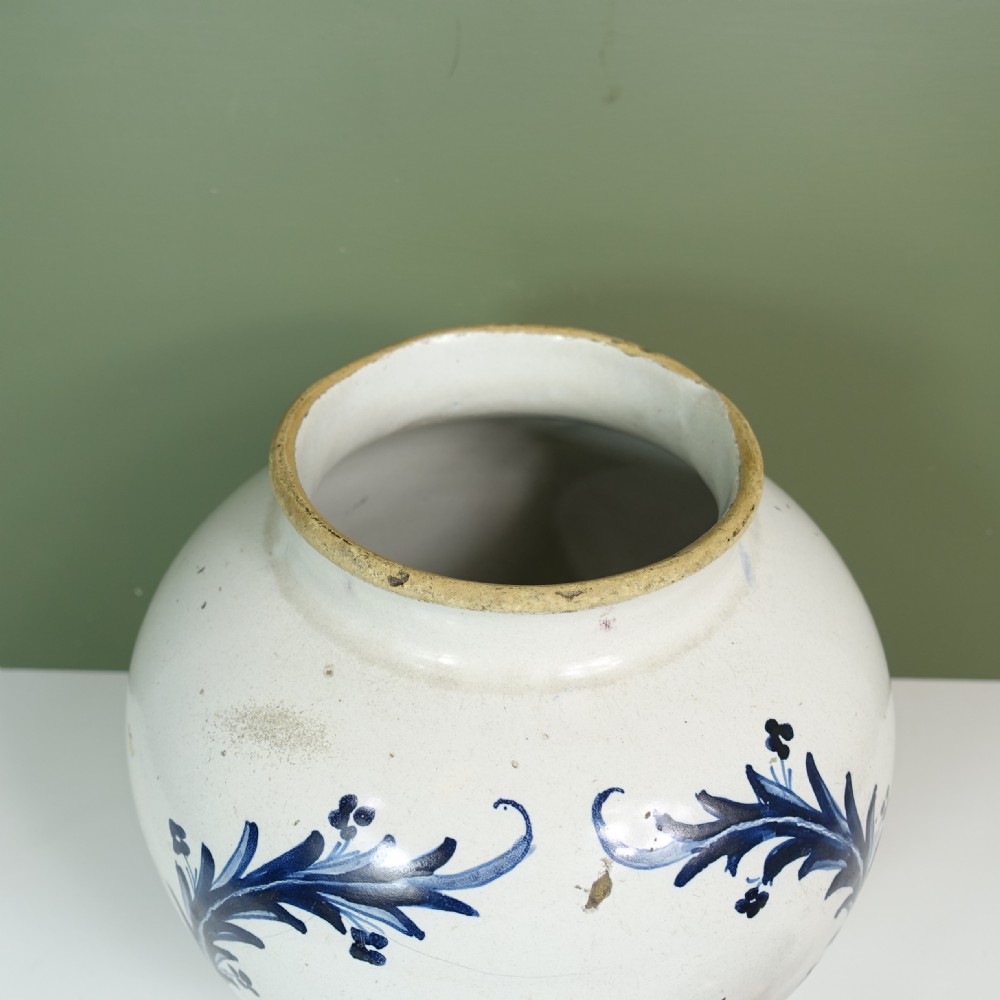 LARGE 18TH C DELFT TOBACCO JAR View VI