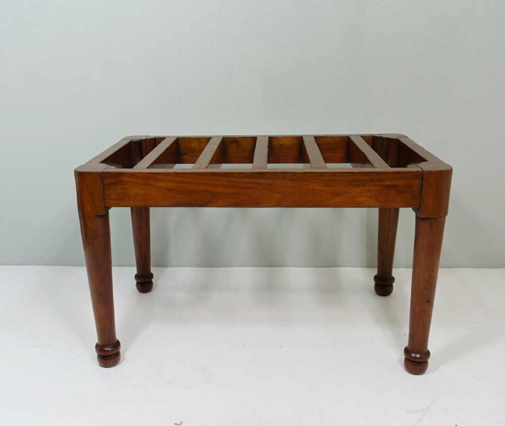 19TH C WALNUT LUGGAGE STAND 