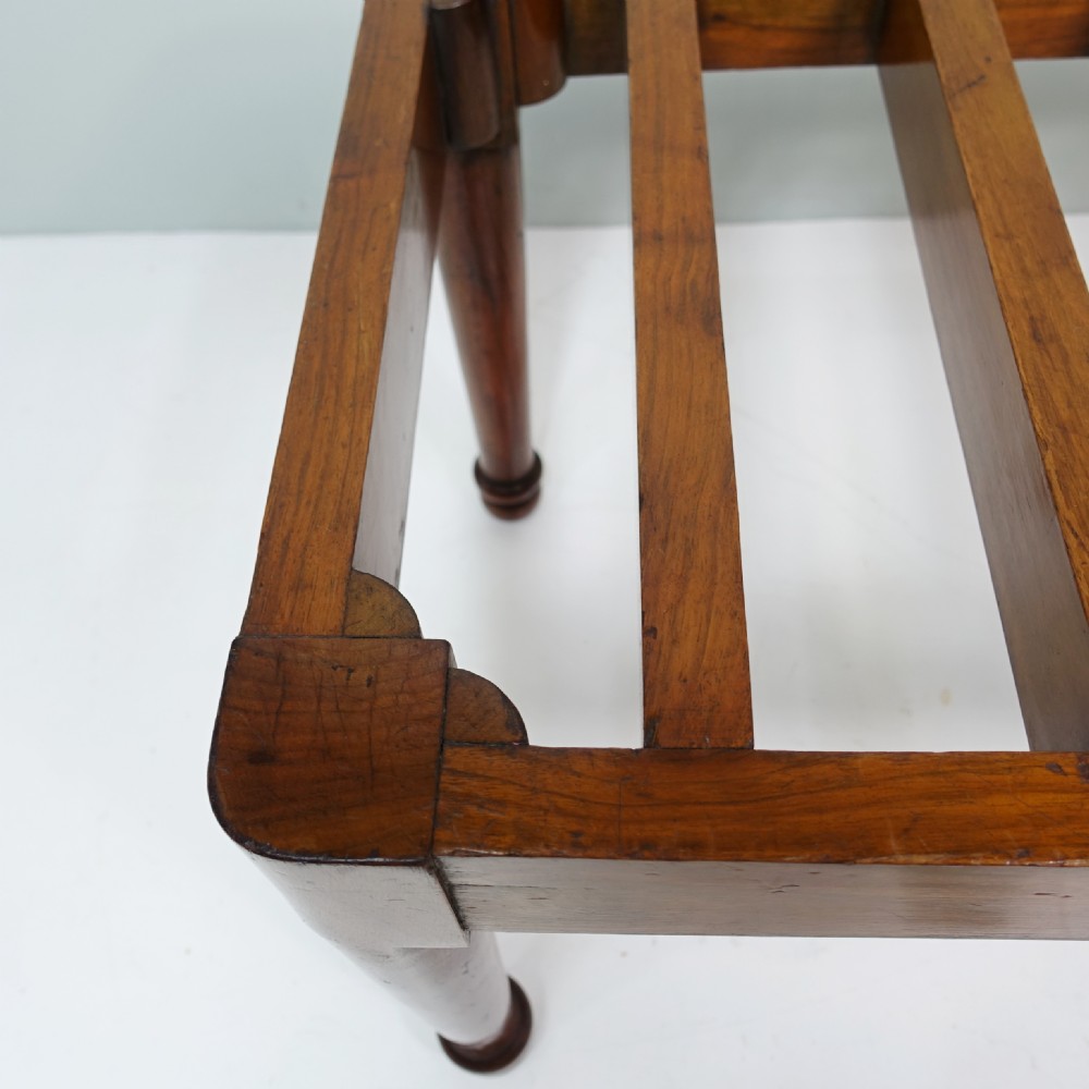 19TH C WALNUT LUGGAGE STAND  View III