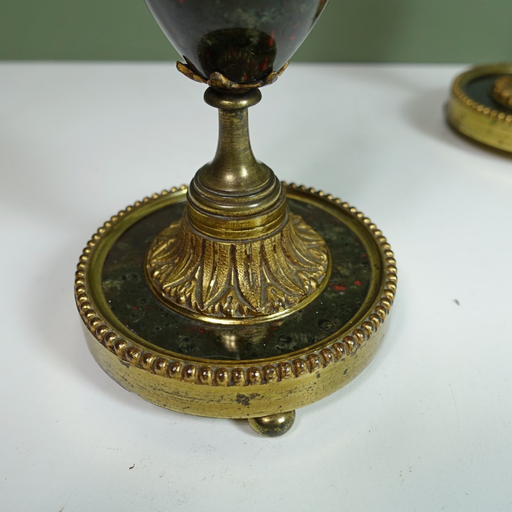 PAIR OF 19TH C MARBLE & ORMOLU CANDLESTICKS View V